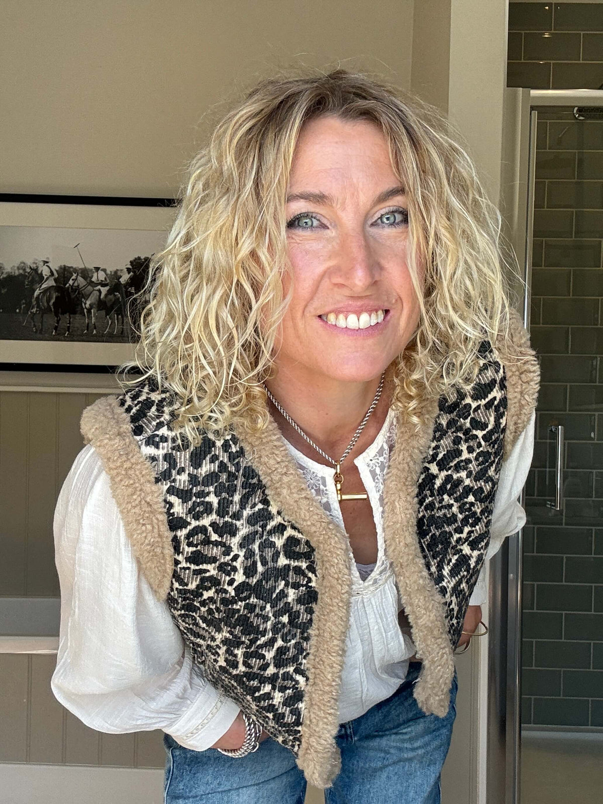 Jesse Leopard Gilet