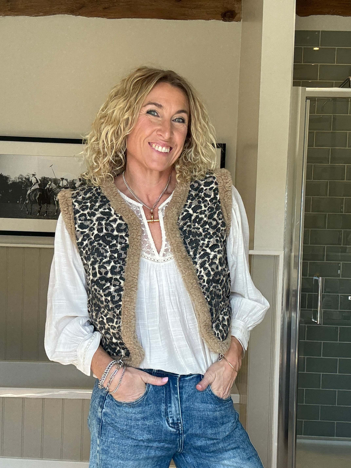 Jesse Leopard Gilet
