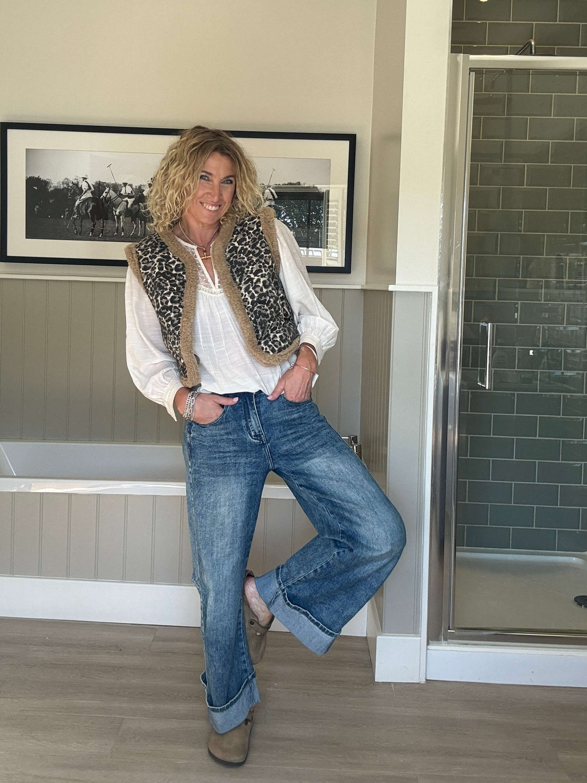 Jesse Leopard Gilet