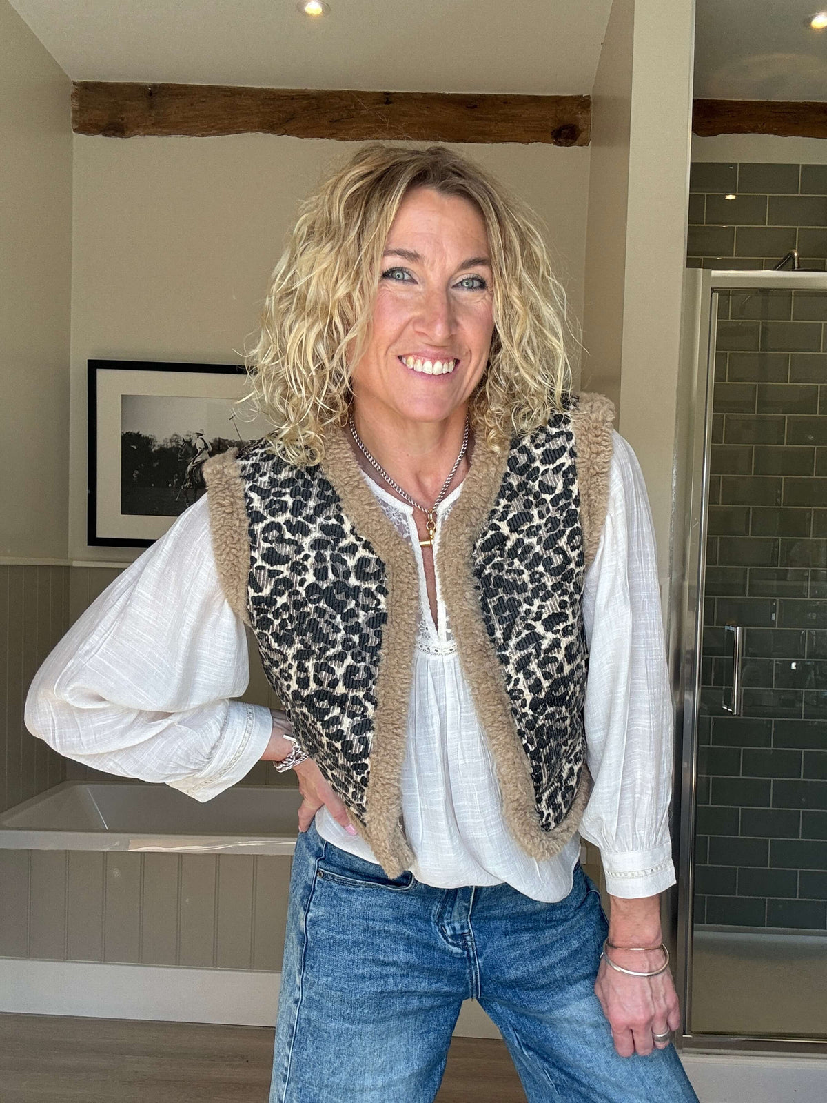 Jesse Leopard Gilet