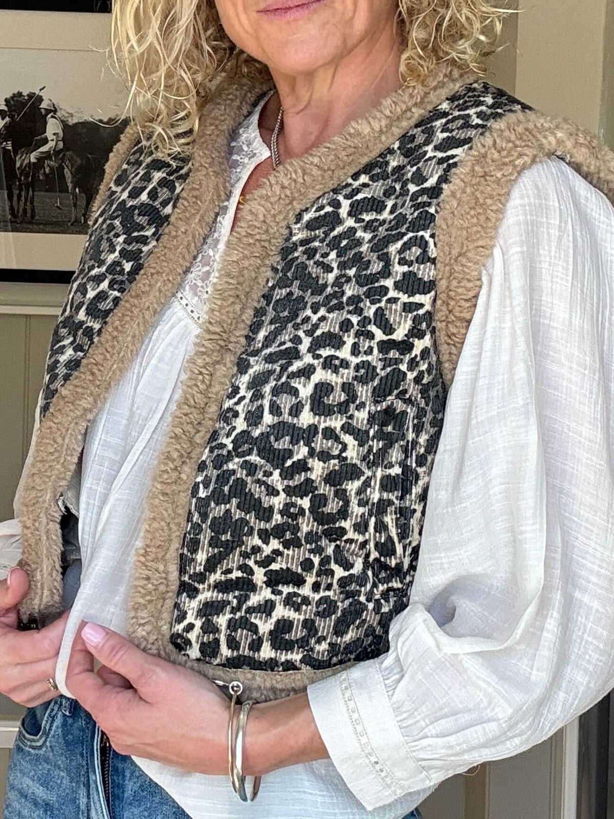 Jesse Leopard Gilet