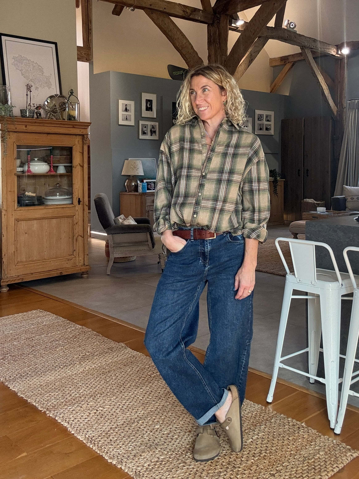 Alberta Plaid Shirt | Green/Brown