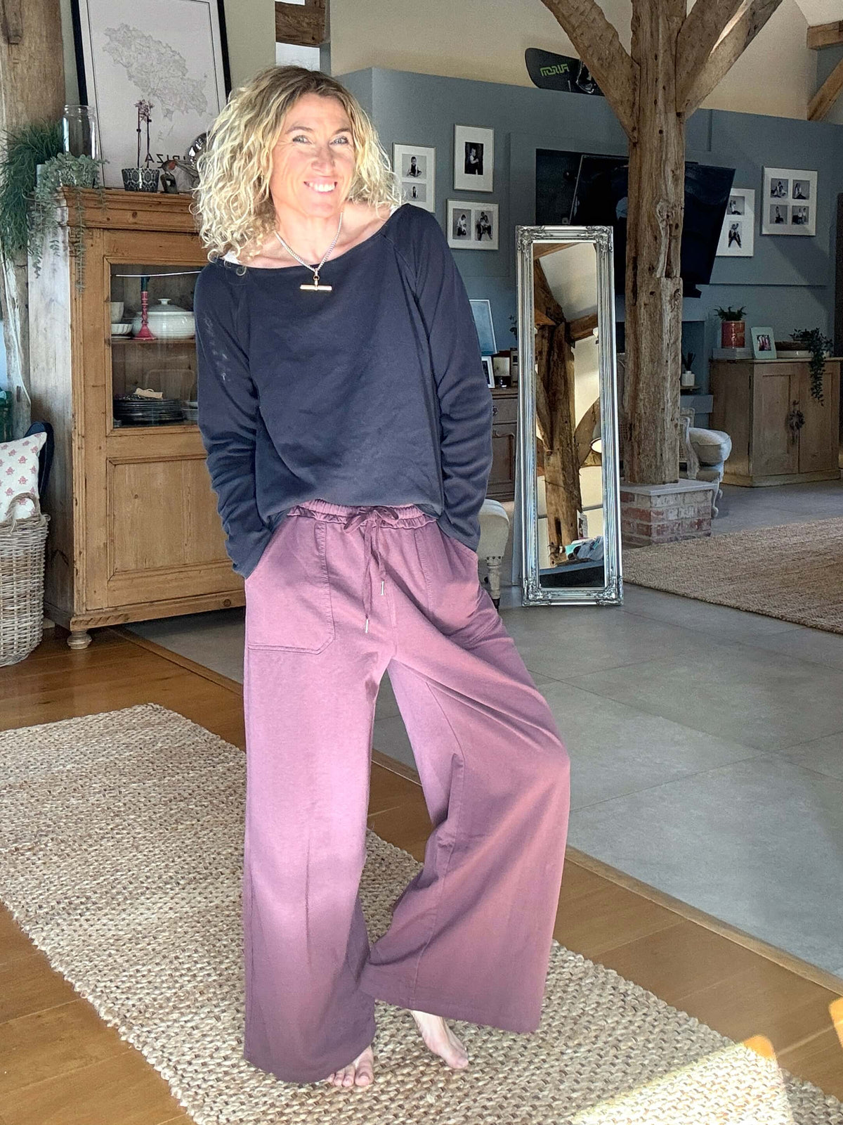 Dorset Wide Leg Jogger | Mulberry