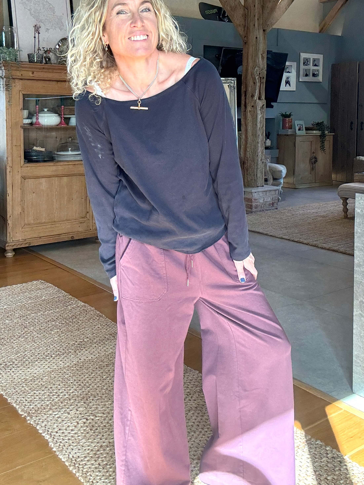 Dorset Wide Leg Jogger | Mulberry