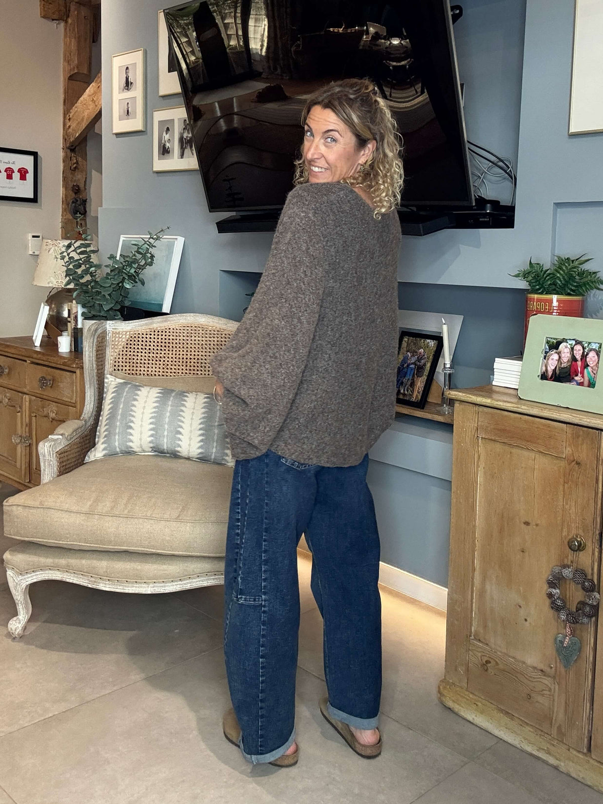 Slouch Cardi | Taupe