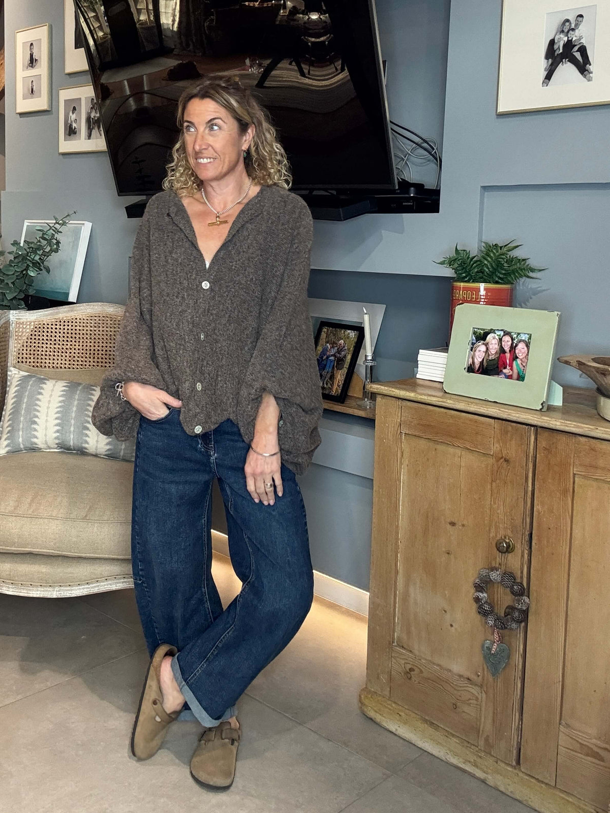 Slouch Cardi | Taupe