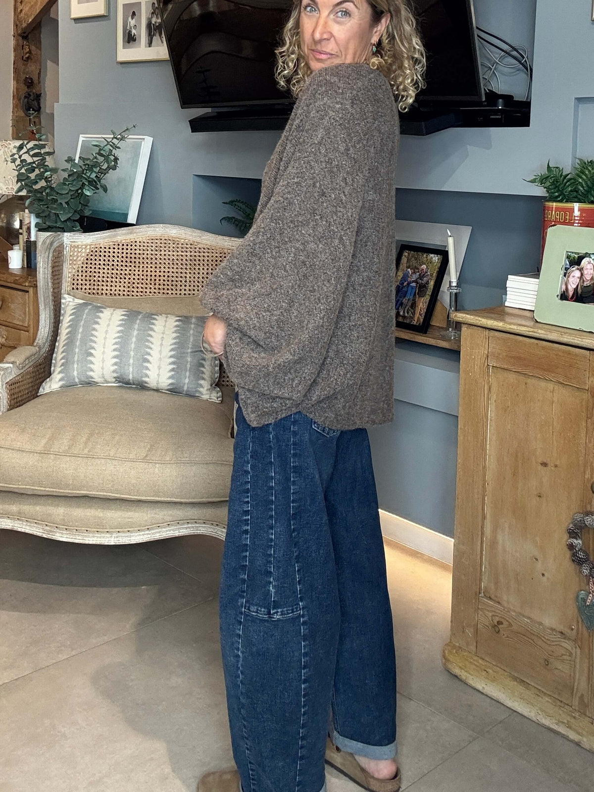 Slouch Cardi | Taupe