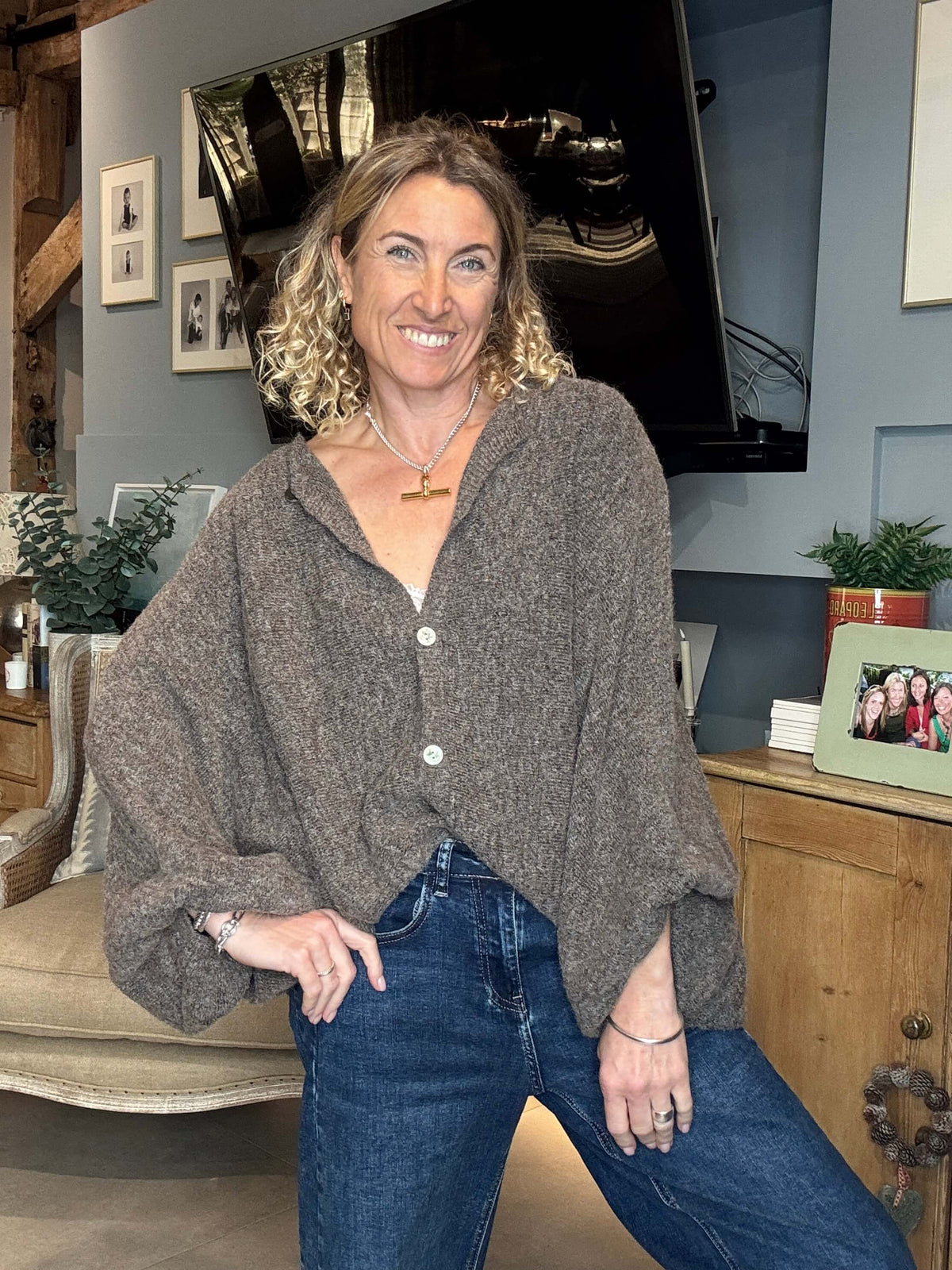 Slouch Cardi | Taupe