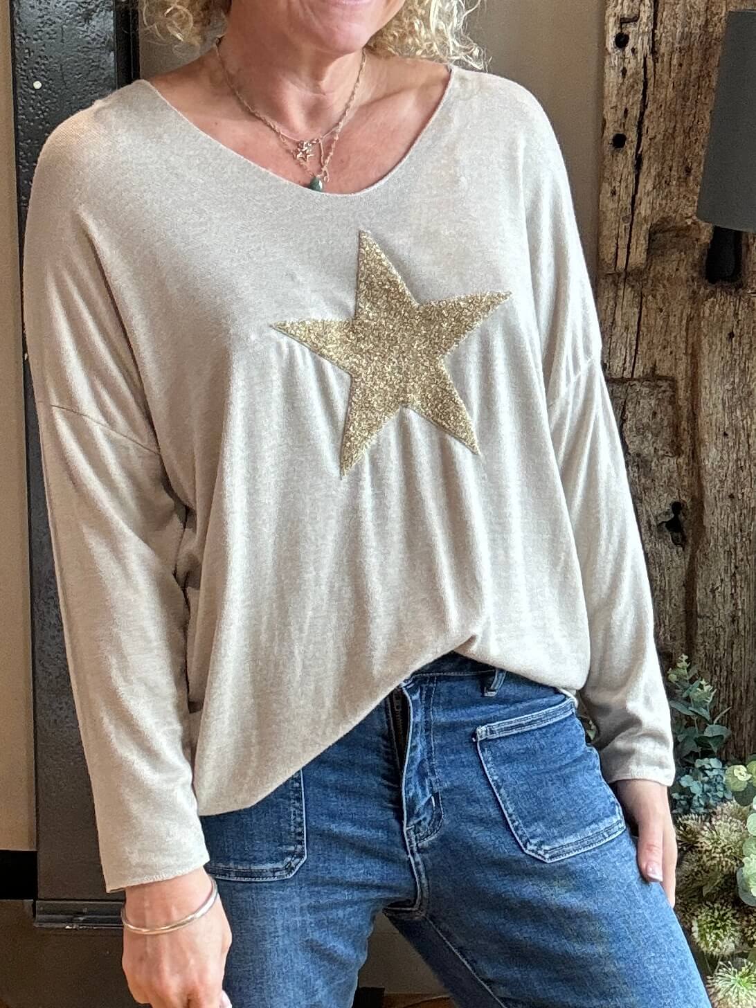 Stella Star Top | Beige