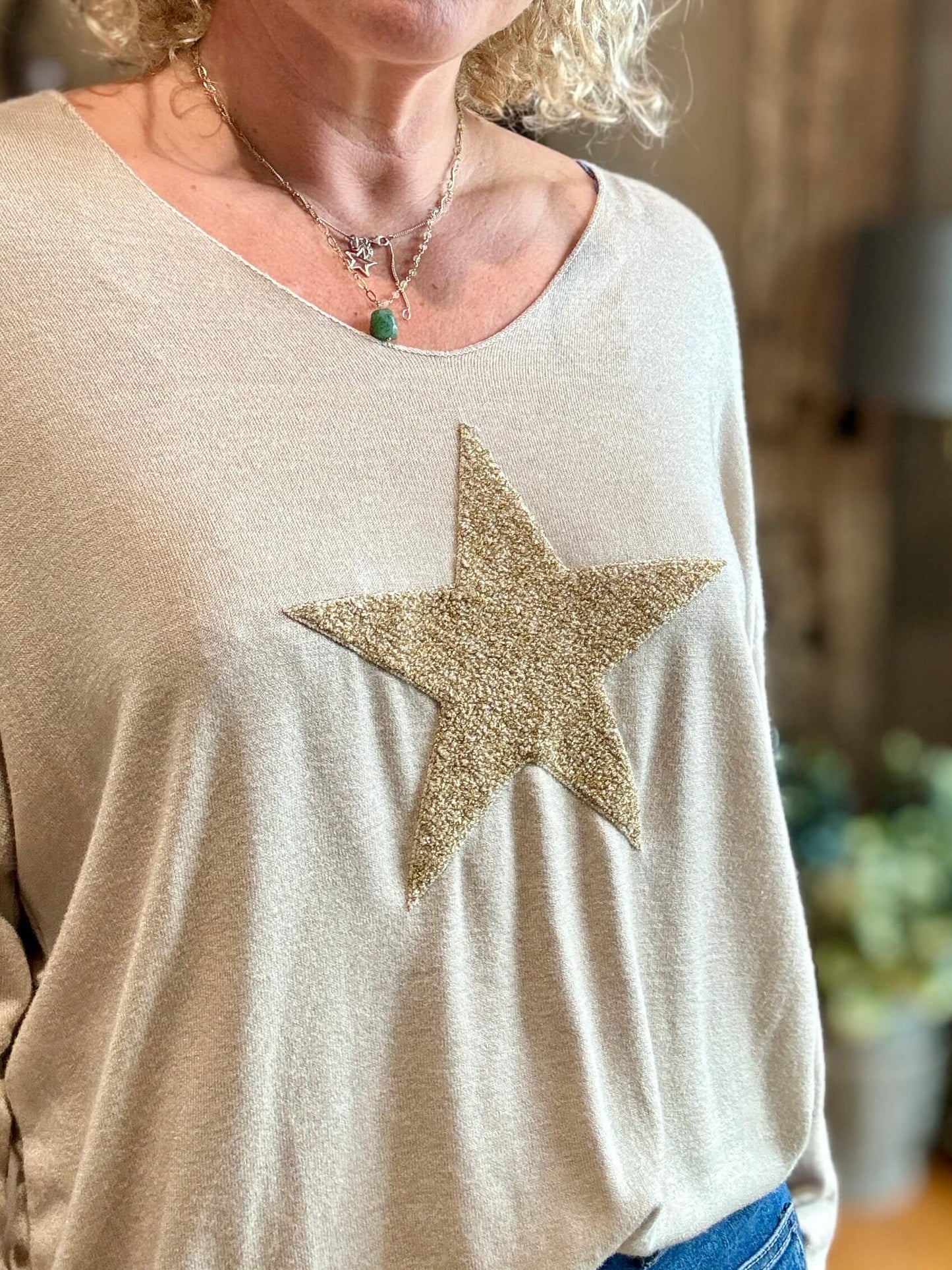 Stella Star Top | Beige