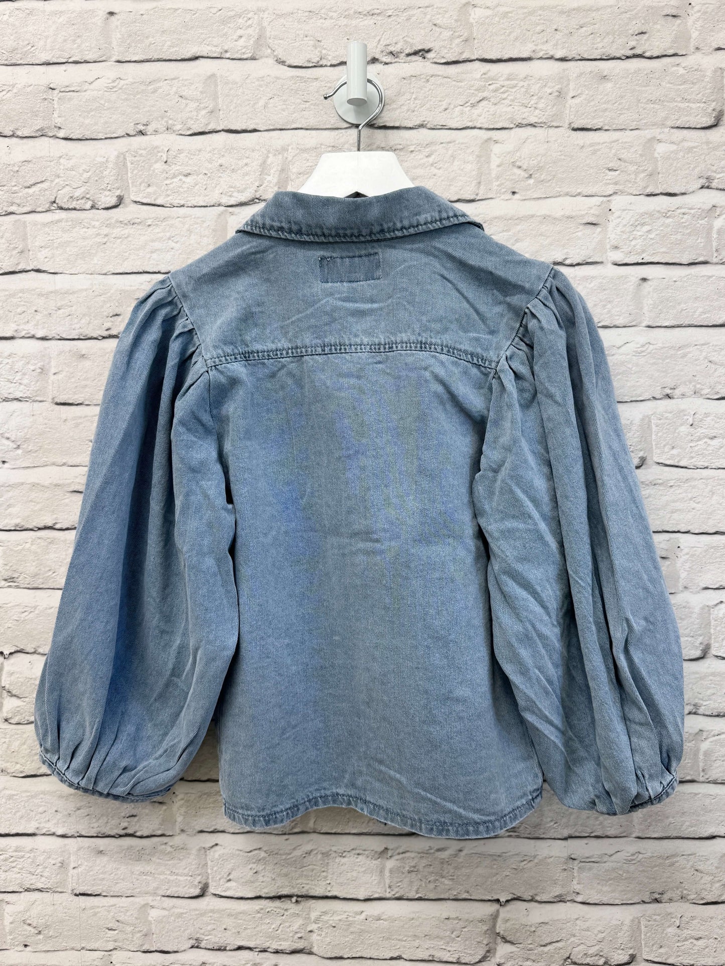 Puff Shoulder Denim Shacket
