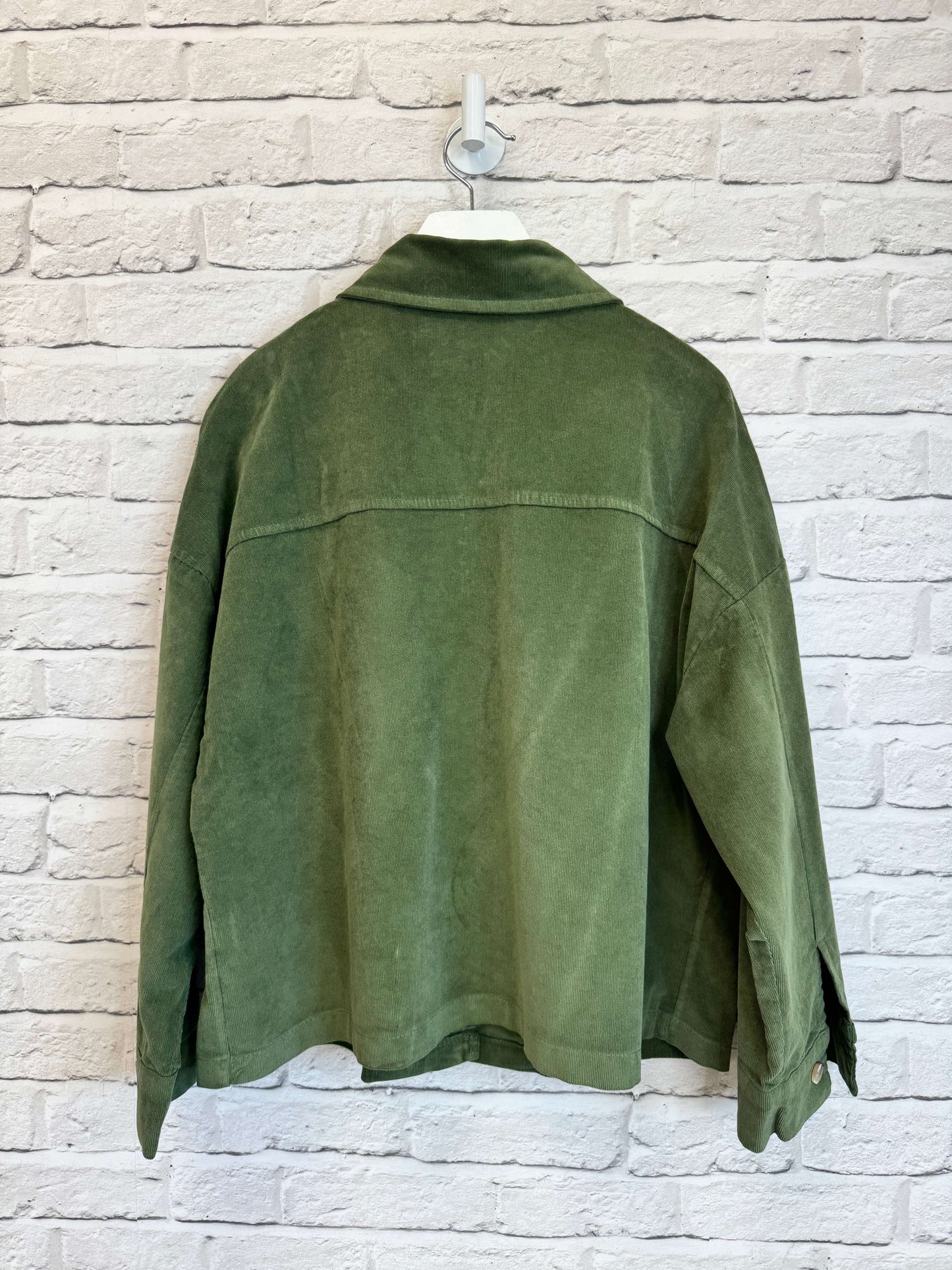 Bosco Oversized Cord Utility Jacket | Iguana Green