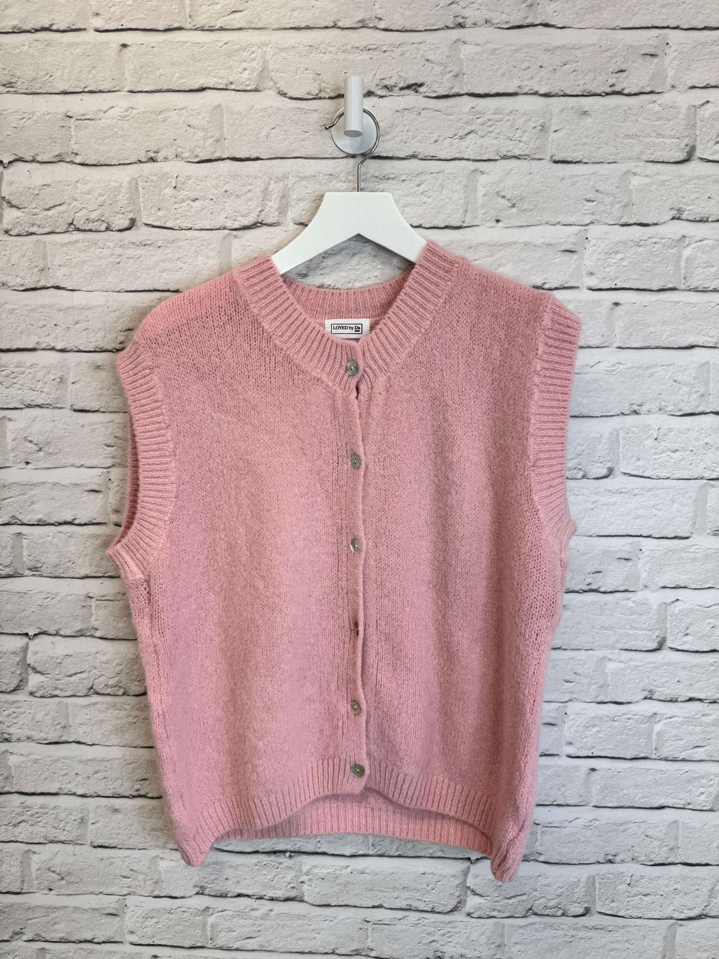 Uma Knitted Vest | Vintage Rose