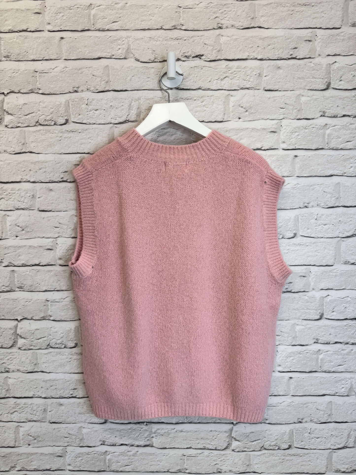 Uma Knitted Vest | Vintage Rose