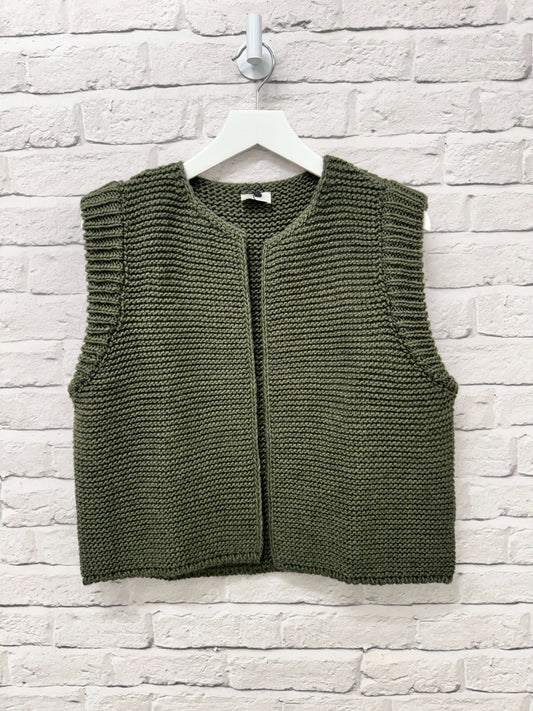Mia Knitted Gilet | Khaki