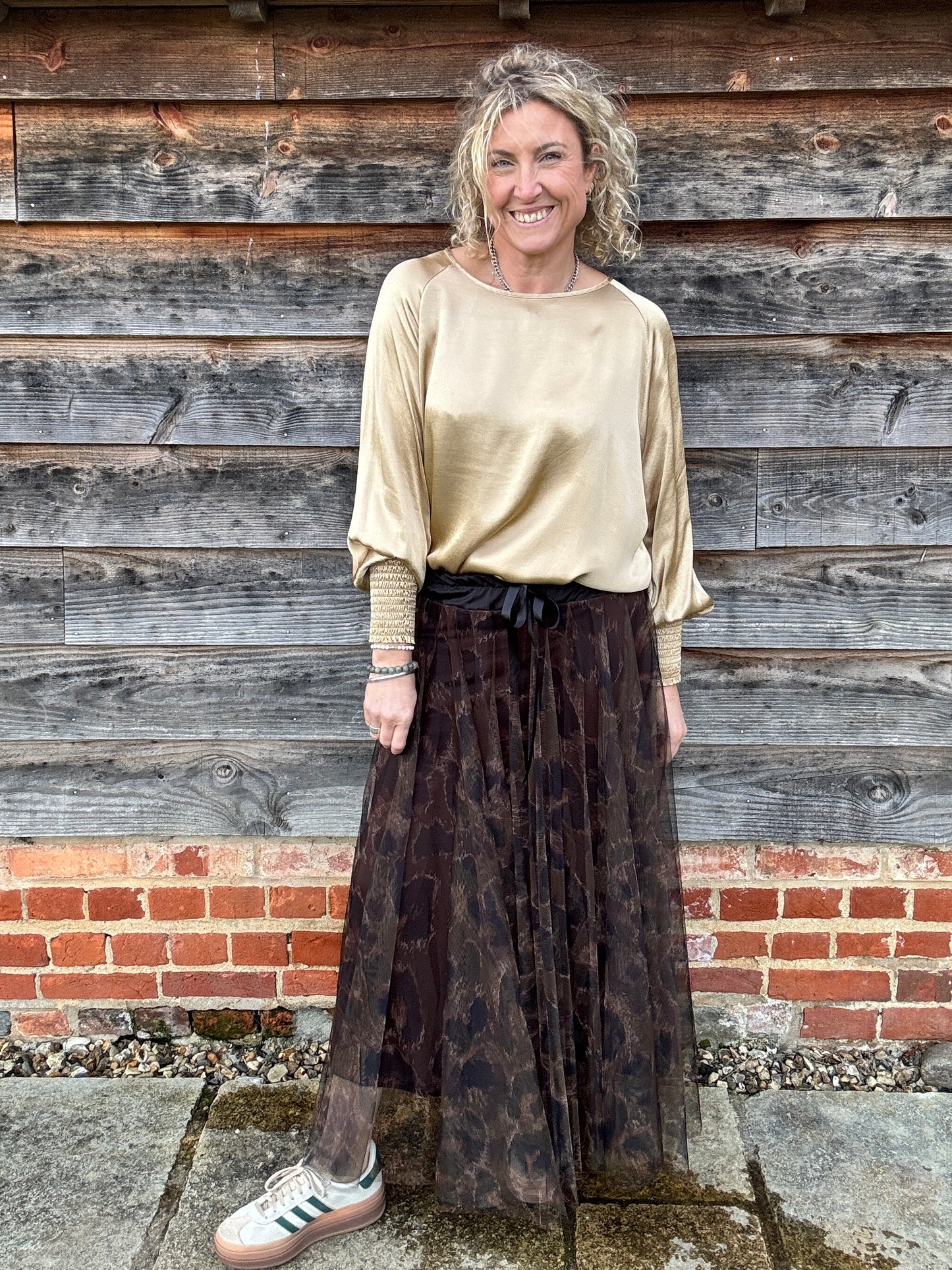 Allegra Tulle Skirt | Brown