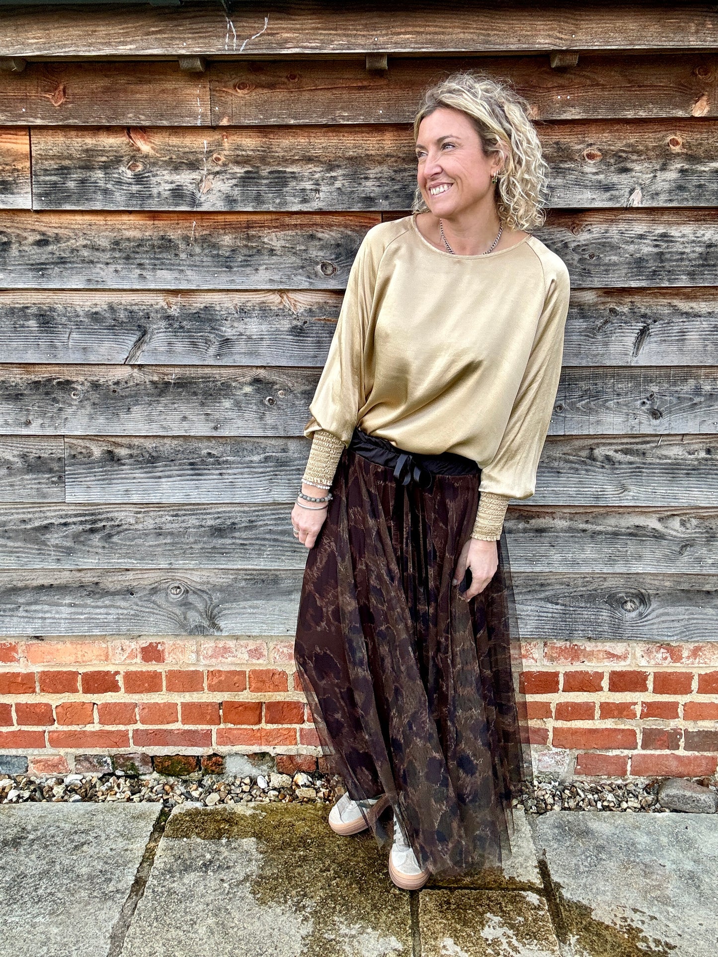 Allegra Tulle Skirt | Brown