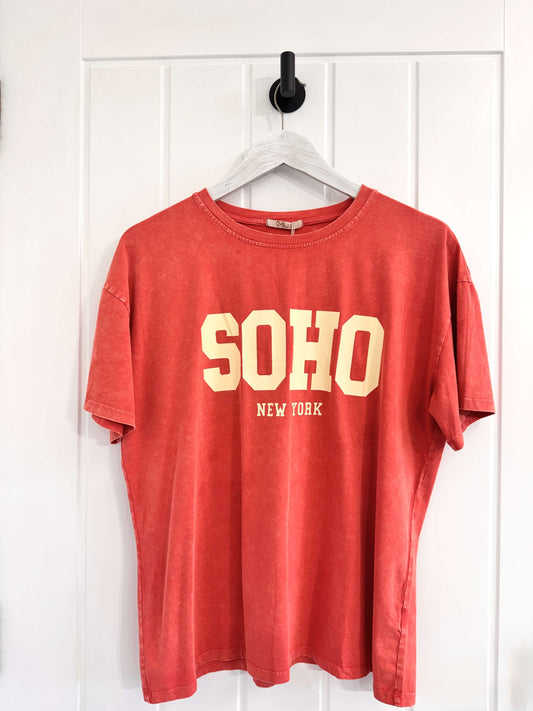 Soho T-Shirt | Coral