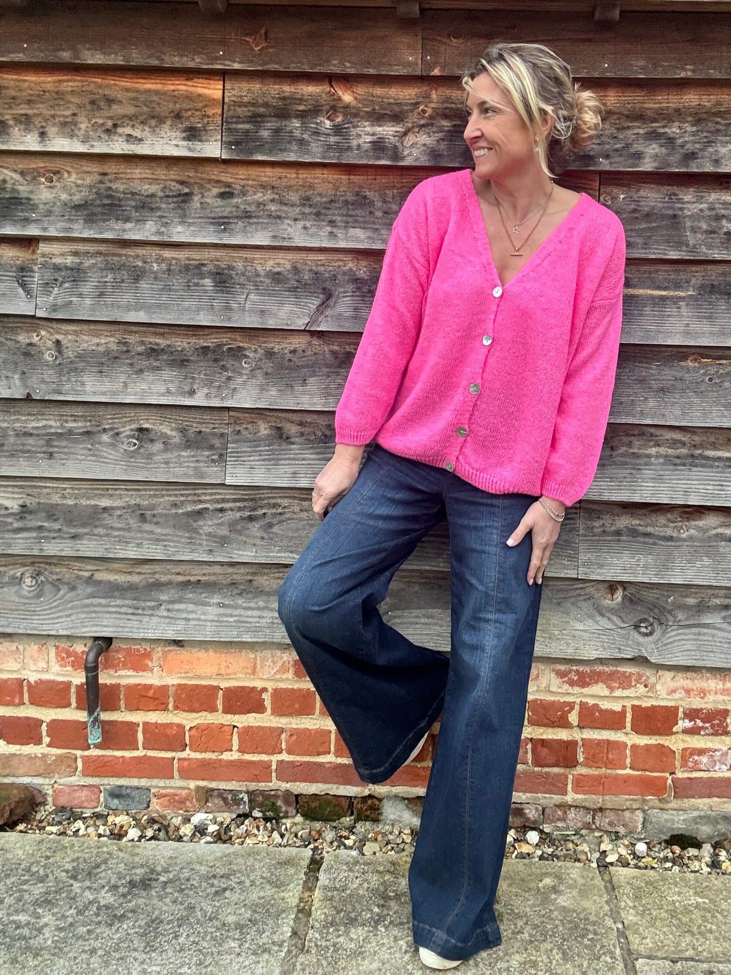 Emma Cardigan | Hot Pink