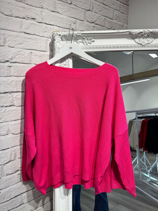 Saskia Sweater |Hot Pink