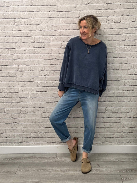 The Bronx Boyfriend Jeans | Mediterranean Blue