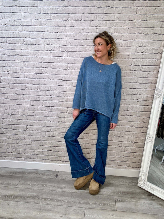 Gayle Knit | Denim