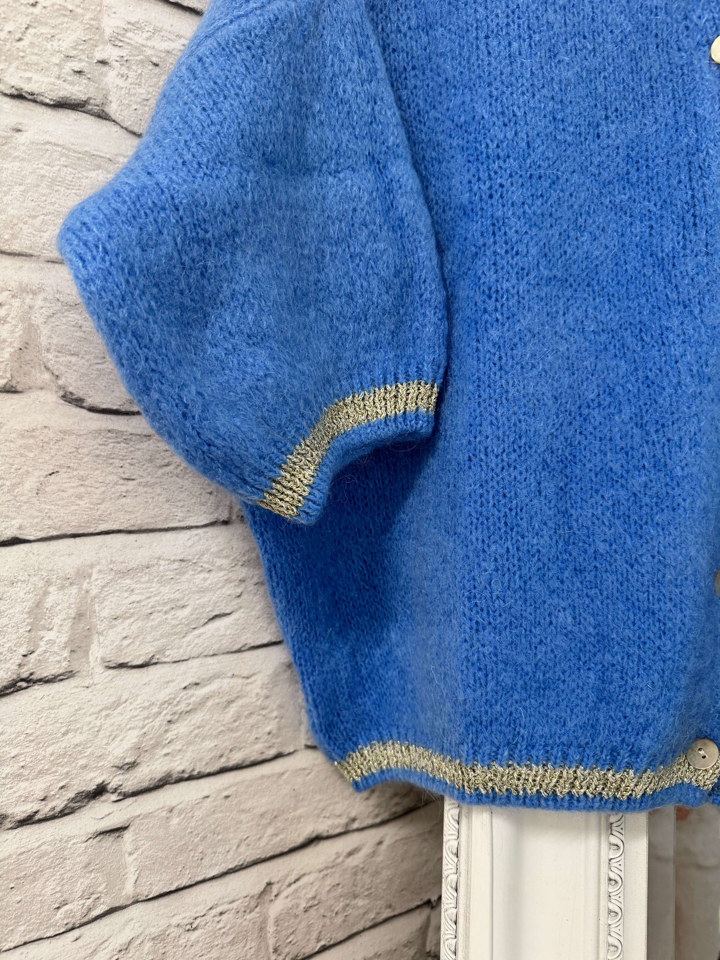 The Hamptons Cardigan | Sapphire & Gold