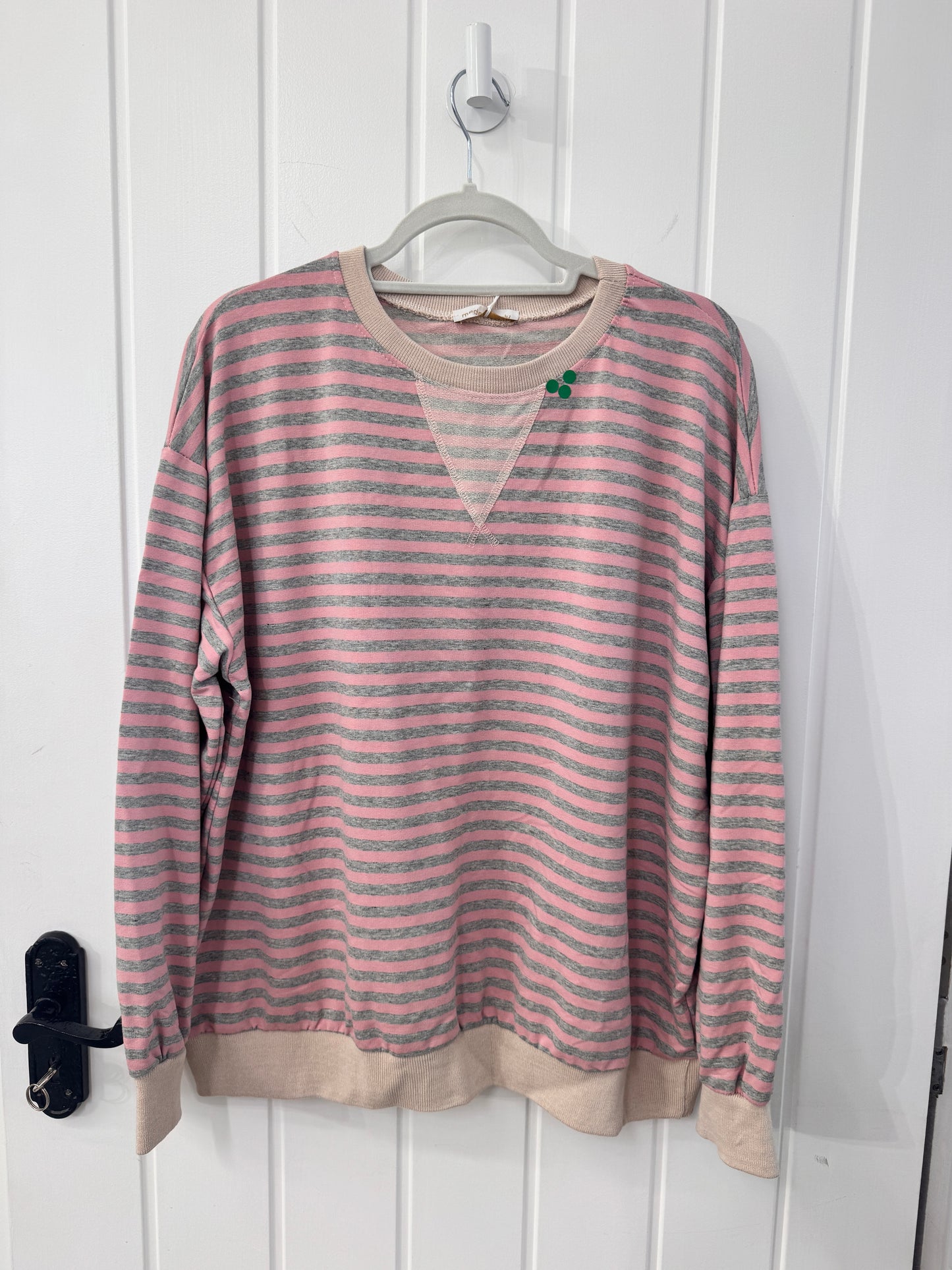 SECONDS - Billie Stripe Sweatshirt | Pink & Grey