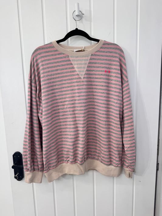SECONDS - Billie Stripe Sweatshirt | Pink & Grey