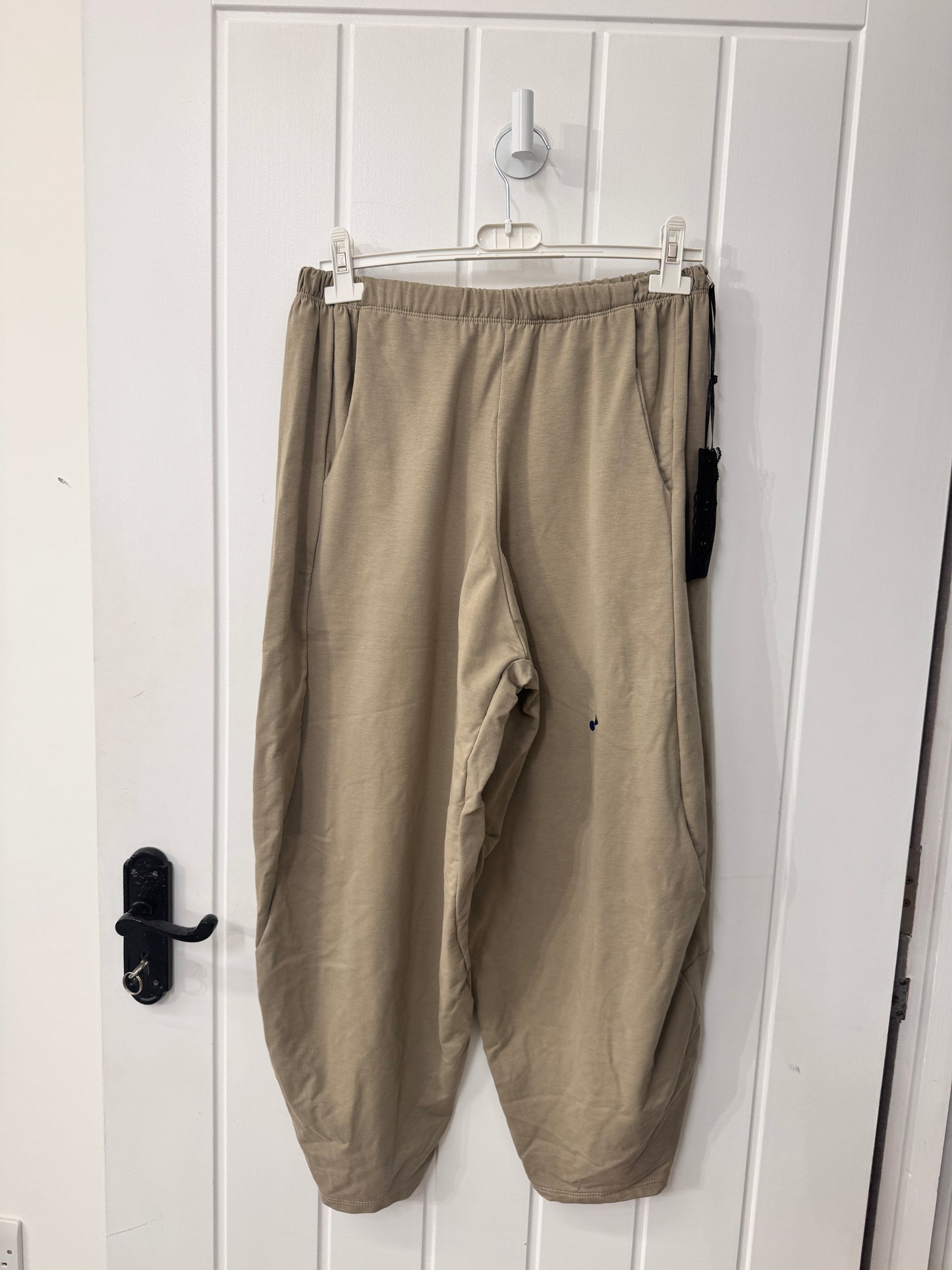 SECONDS | Beige Jersey Barrel Joggers