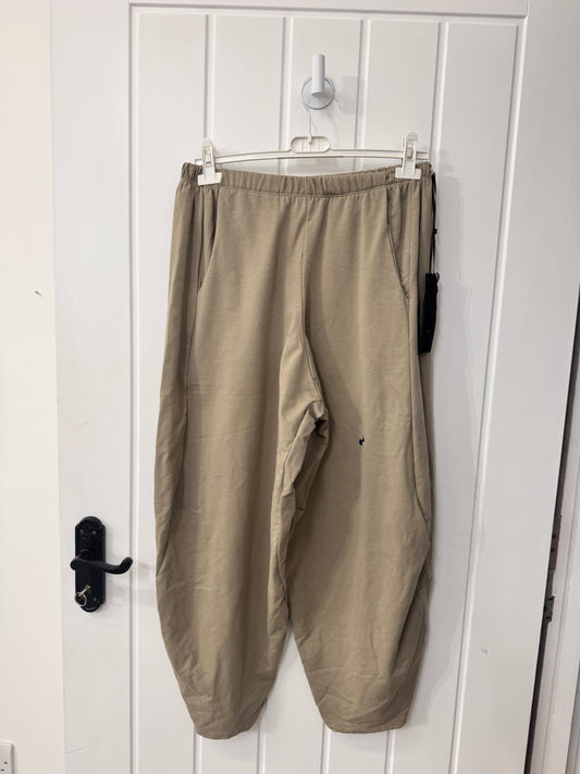 SECONDS | Beige Jersey Barrel Joggers