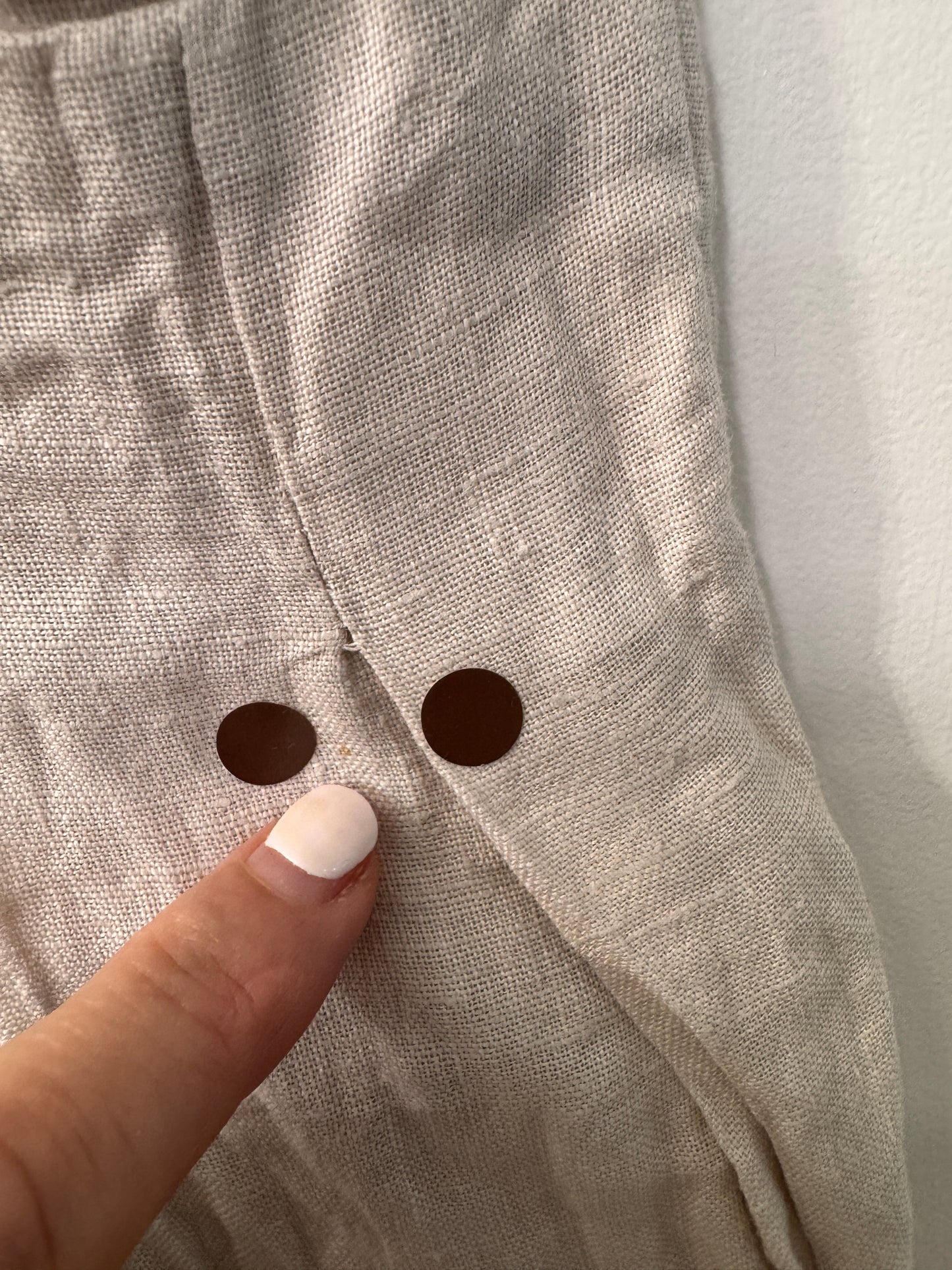 SECONDS | Stone Long Beach Linen Trousers