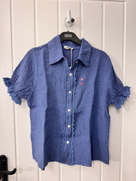 SECONDS - Lottie Blouse - Cornflower Blue