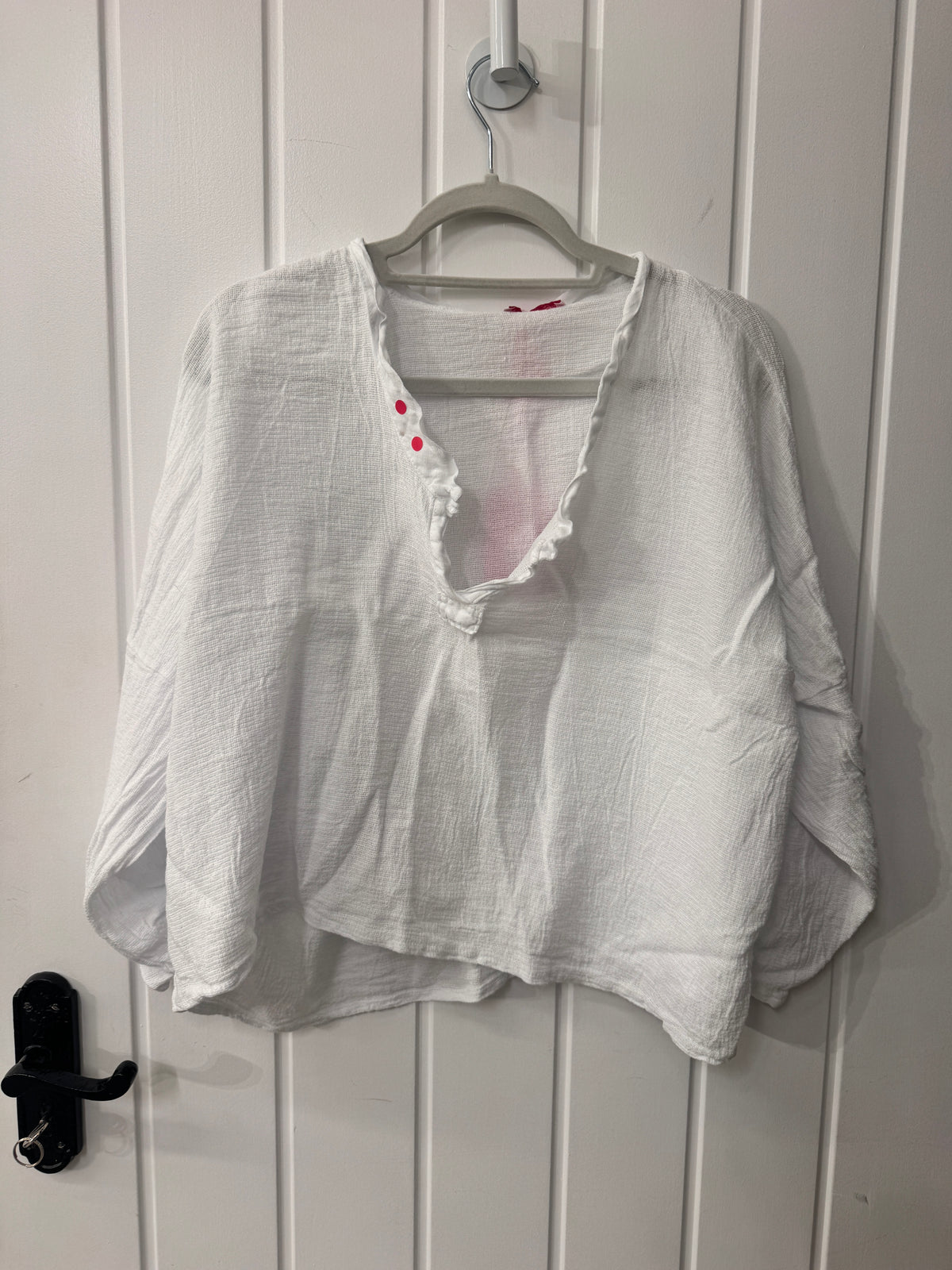 SECONDS - Gracie Linen Top | White