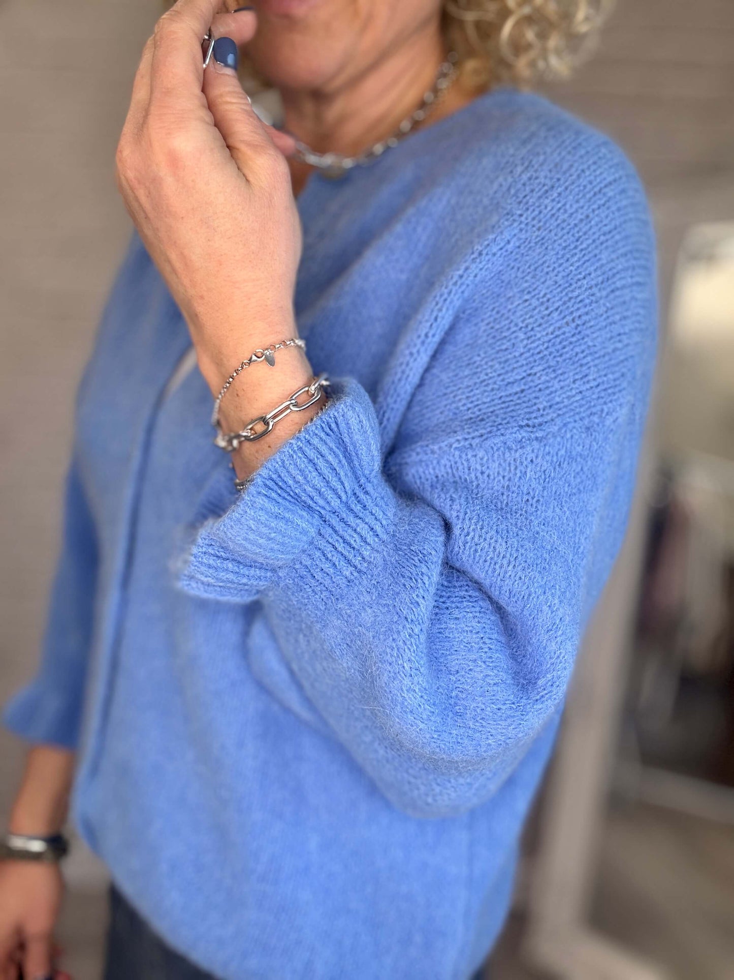 NEW Melrose Cardigan | Sapphire blue