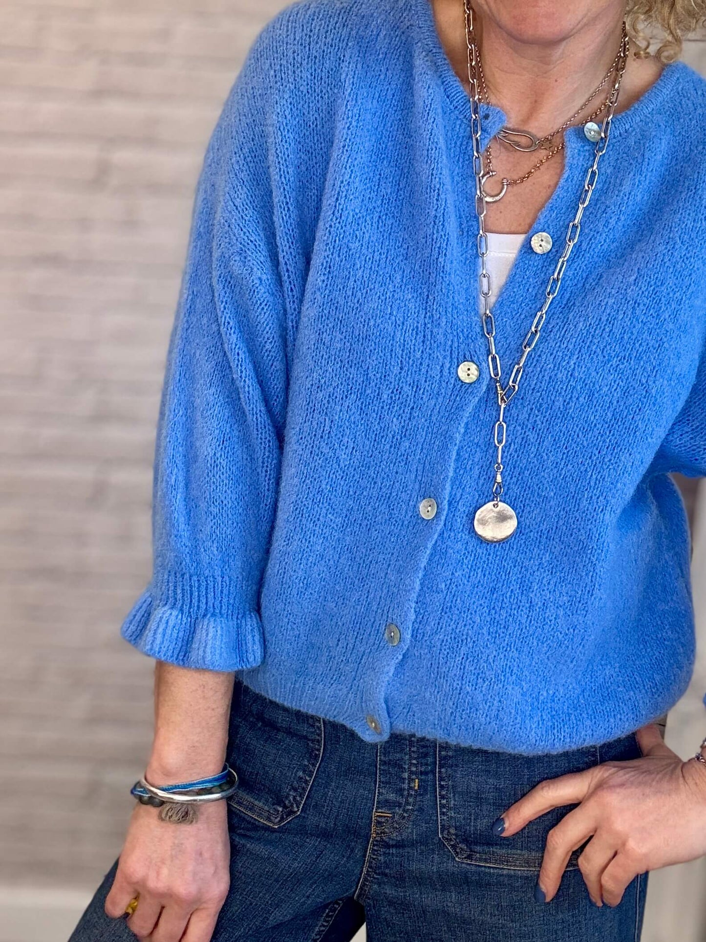 NEW Melrose Cardigan | Sapphire blue