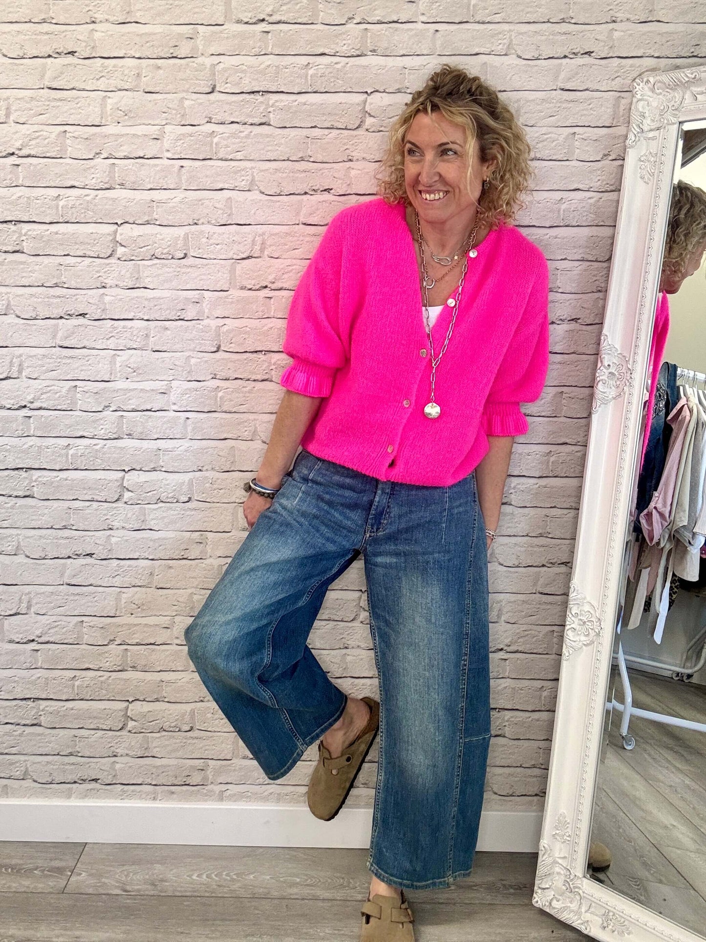 NEW Melrose Cardigan | Neon Pink