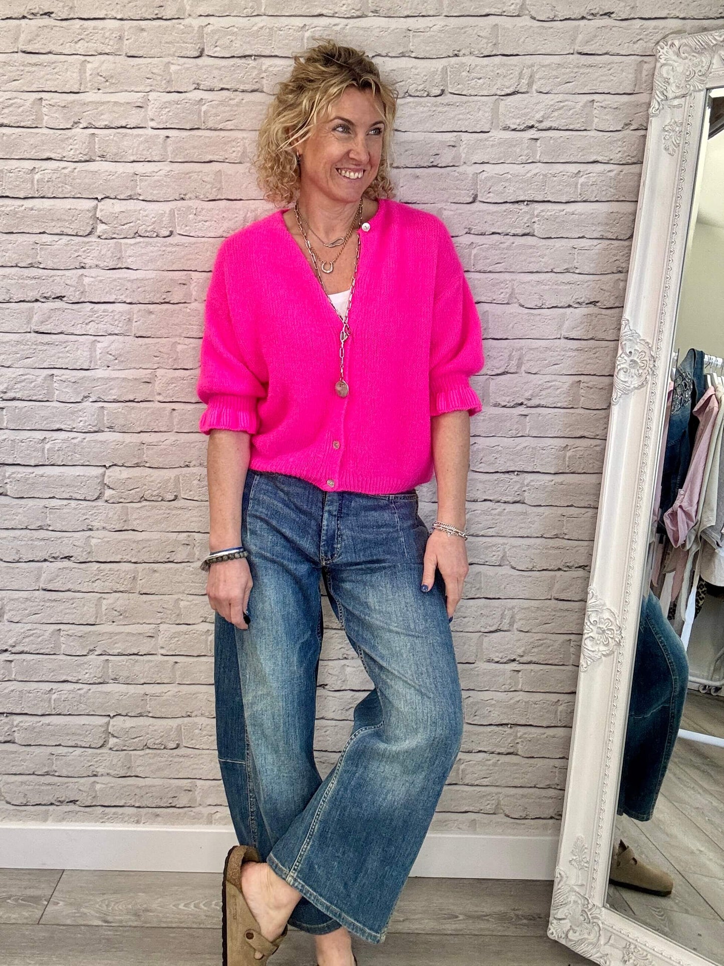 NEW Melrose Cardigan | Neon Pink