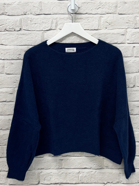 Alpaca Blend Relaxed Jumper | Navy