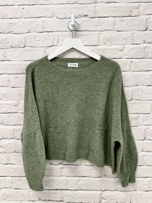 Alpaca Blend Relaxed Jumper | Sage