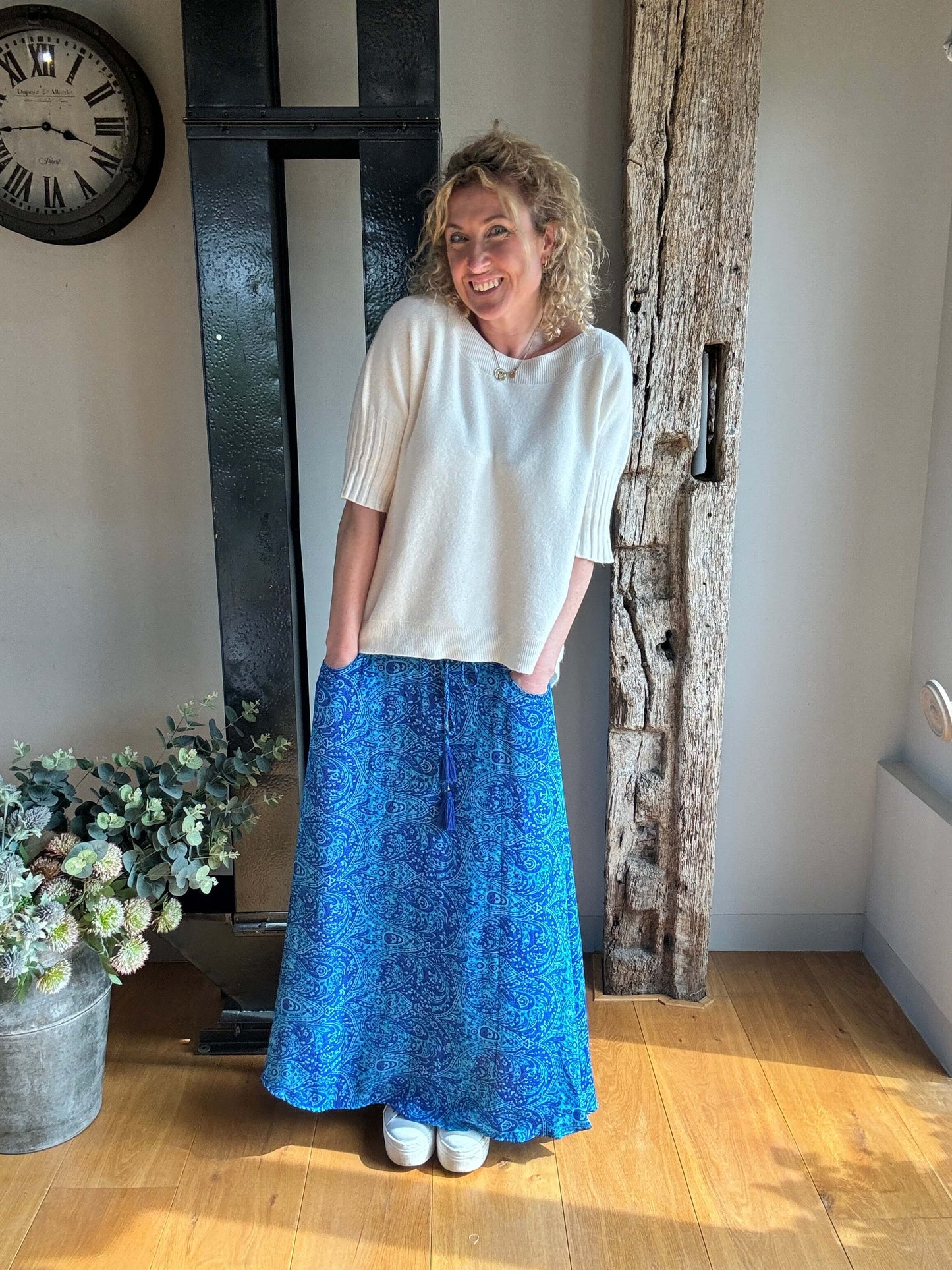 Joss Maxi Skirt | Cobalt Blue Mix