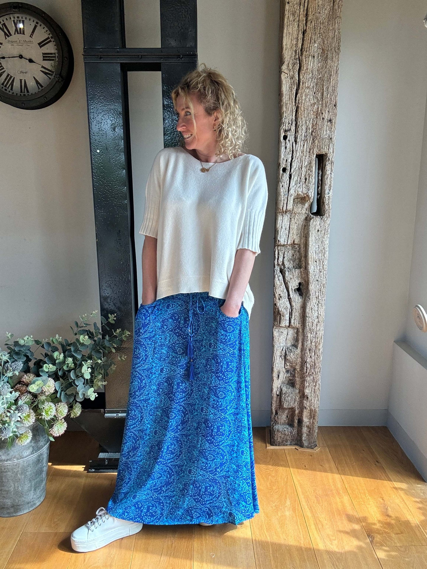 Joss Maxi Skirt | Cobalt Blue Mix