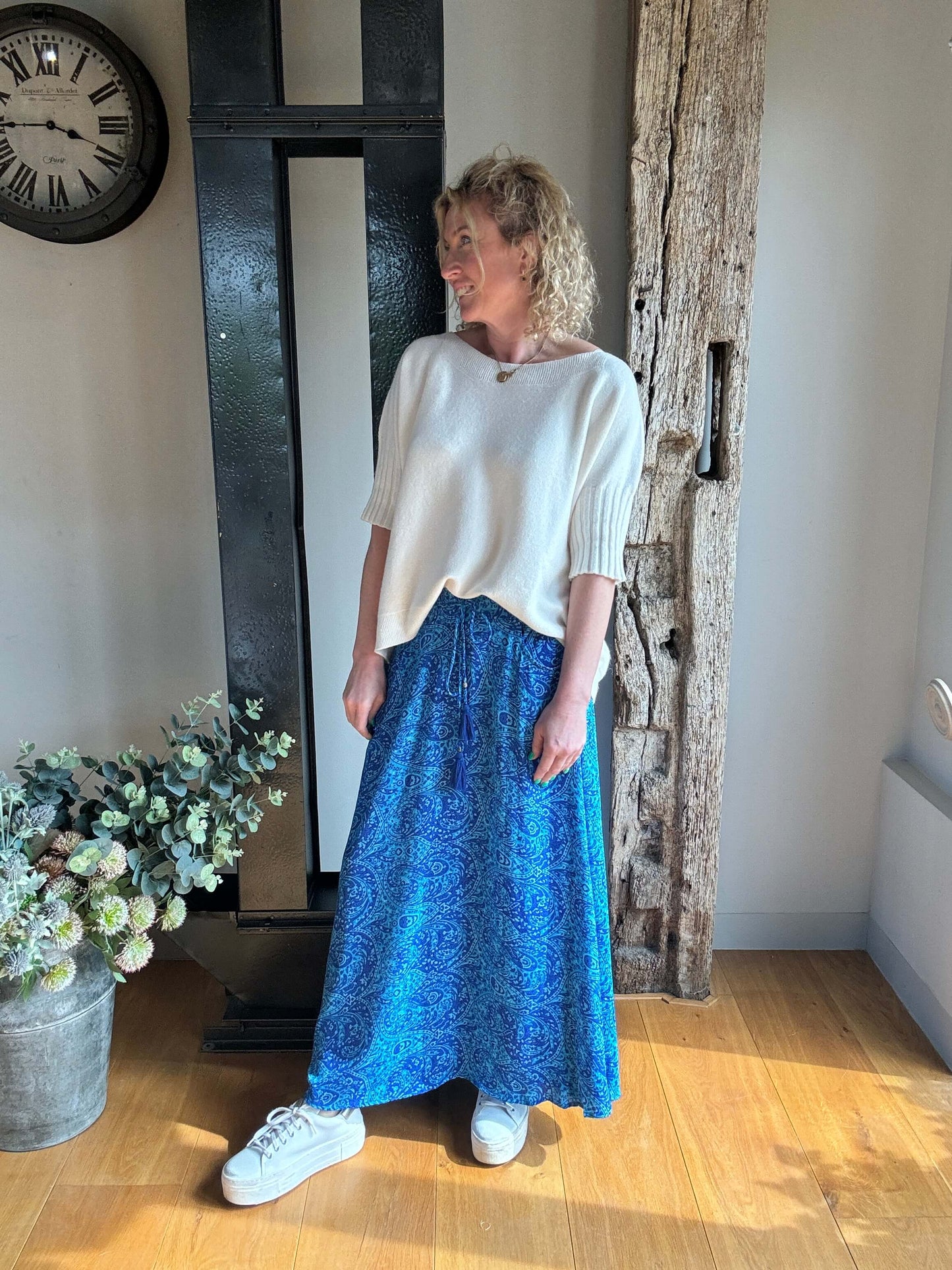 Joss Midi Skirt | Cobalt Blue Mix