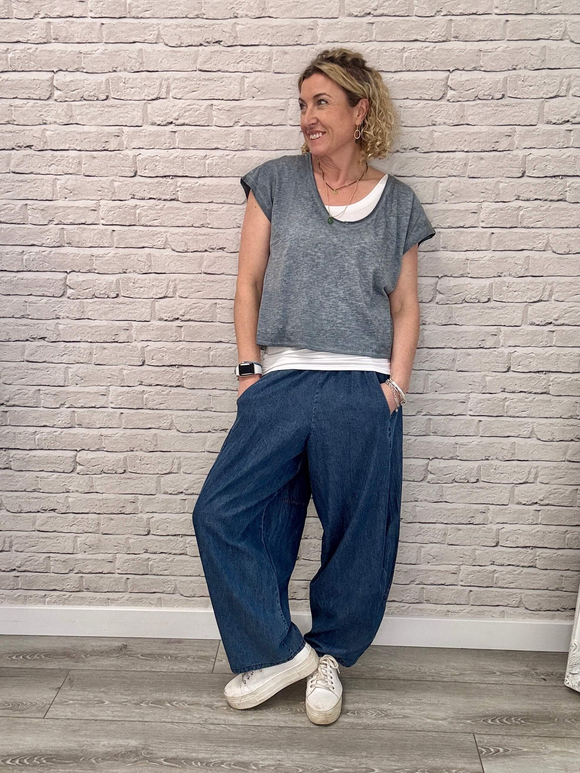 Chambray Denim Barrel Pant – LOVED by Da