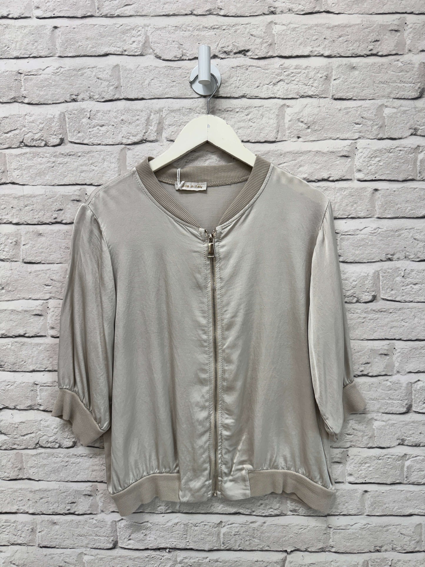 Rene Mix Silk Bomber | Oyster