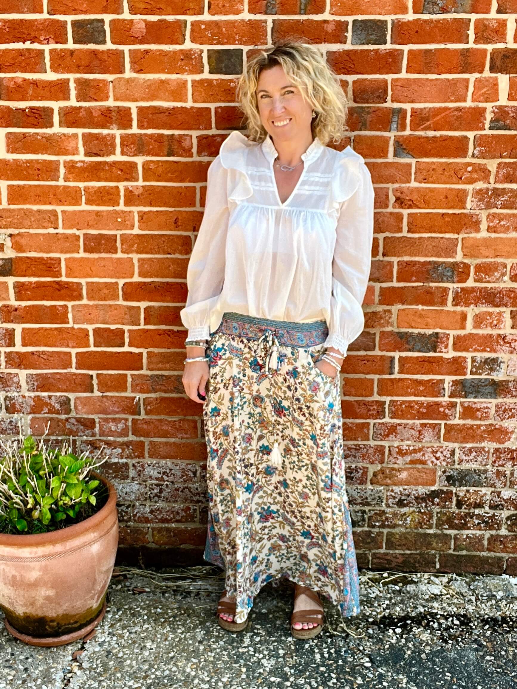 Rose hotsell maxi skirt