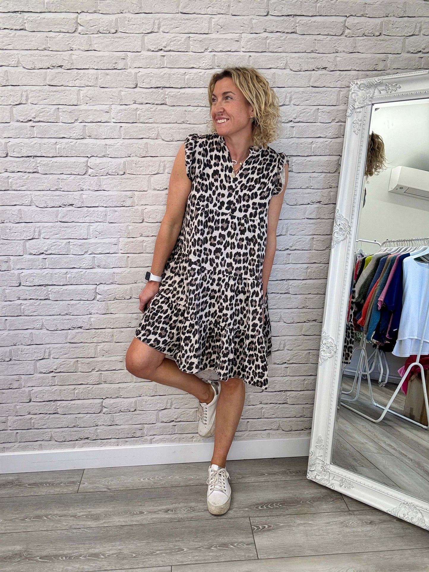 Zoe Leopard Dress | Natural