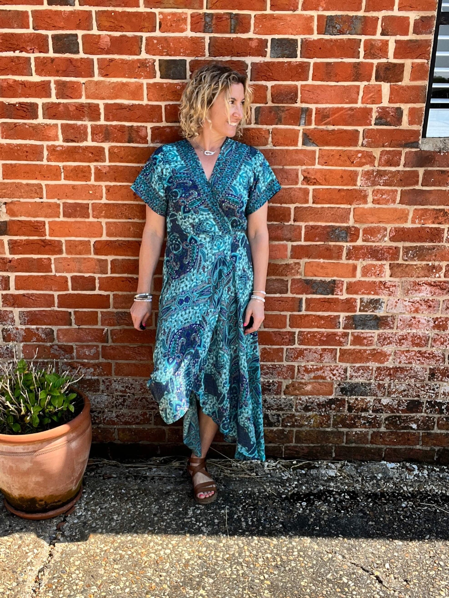 Delphi Wrap Dress | Egyptian Turquoise