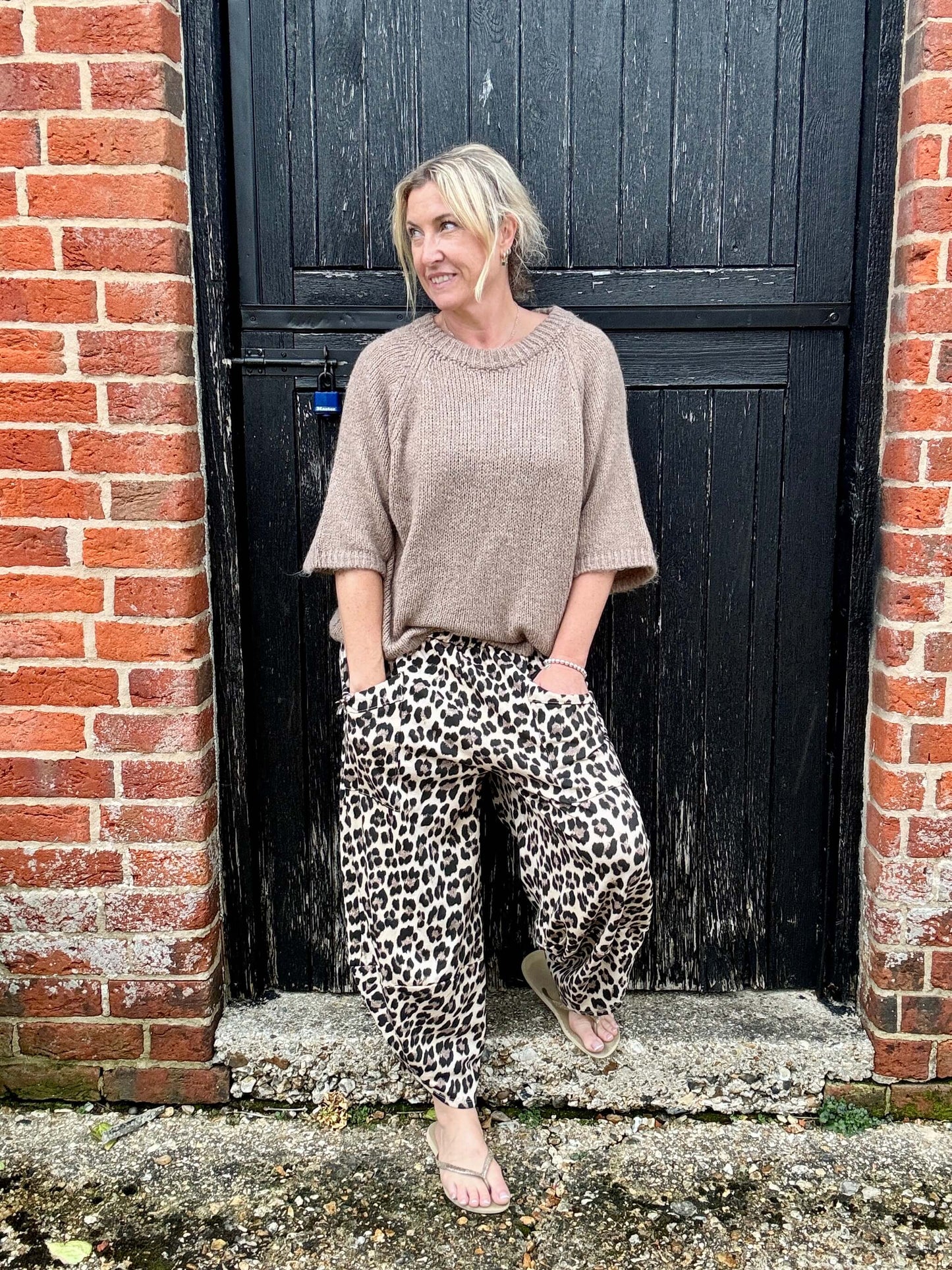 Leopard Barrel Pant