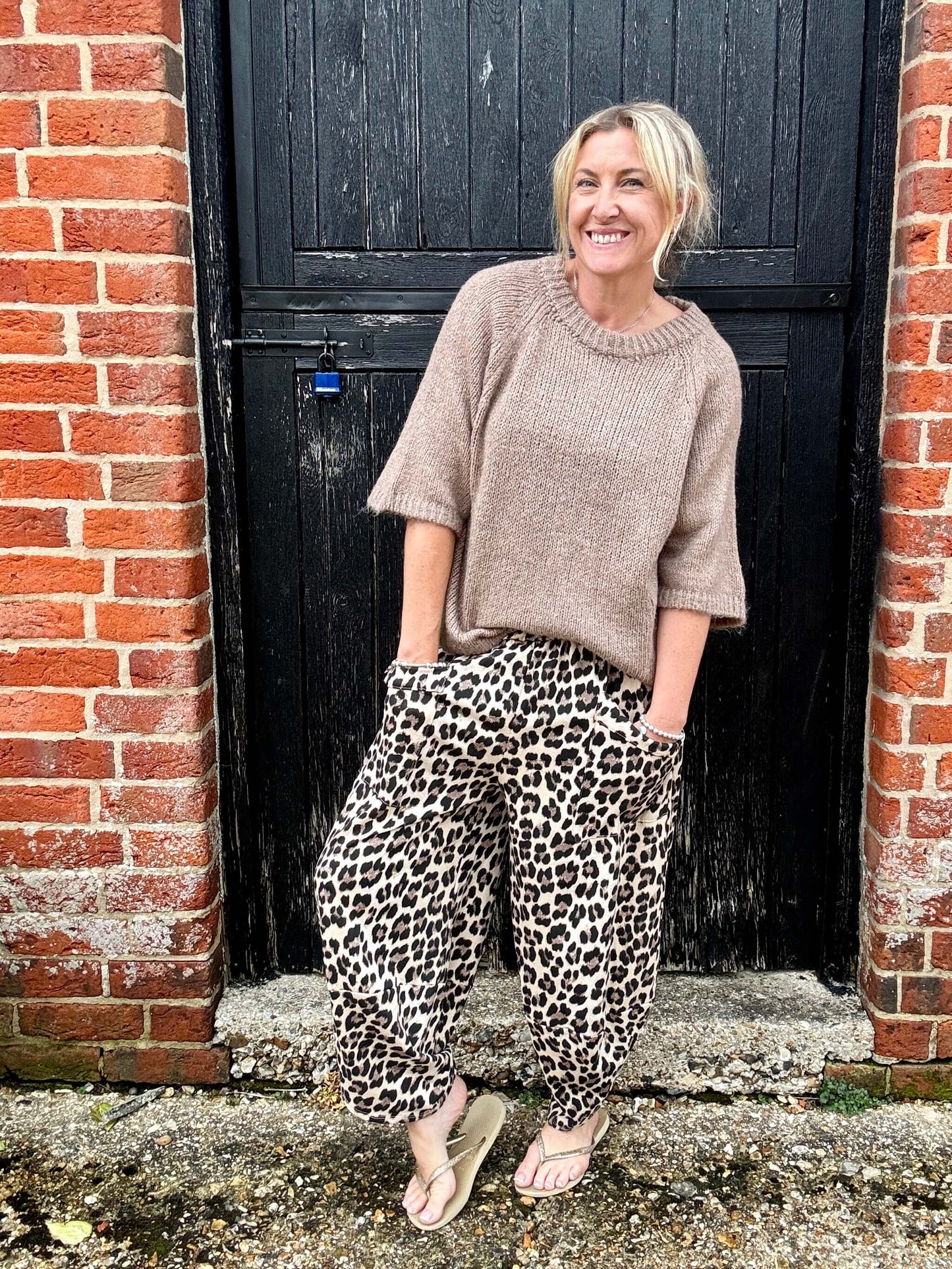 Leopard Barrel Pant